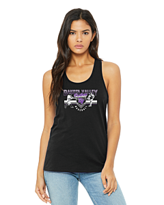 BELLA+CANVAS ® Women’s Jersey Racerback Tank - DTG - Logo 2-Black