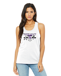 BELLA+CANVAS ® Women’s Jersey Racerback Tank - DTG - Logo 2-White
