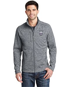Port Authority® Digi Stripe Fleece Jacket - Embroidery -Gray