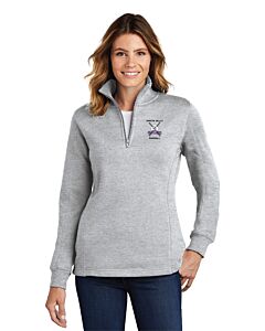 Sport-Tek® Ladies 1/4-Zip Sweatshirt - Embroidery -Athletic Heather