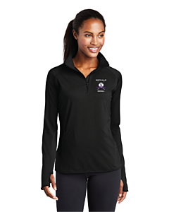 Sport-Tek® Ladies Sport-Wick® Stretch 1/2-Zip Pullover - Embroidery-Black