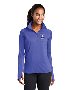 Sport-Tek® Ladies Sport-Wick® Stretch 1/2-Zip Pullover - Embroidery-Iris Purple