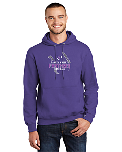 Port &amp; Company® Essential Fleece Pullover Hooded Sweatshirt - DTG - Logo 2-Purple