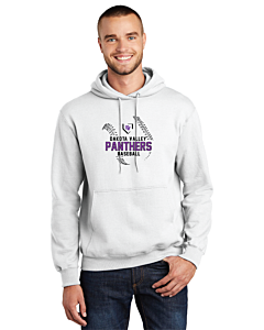 Port &amp; Company® Essential Fleece Pullover Hooded Sweatshirt - DTG - Logo 2-White