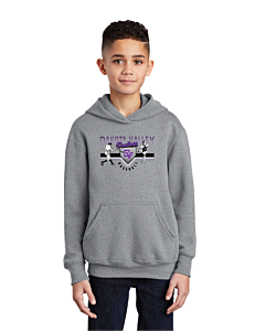 Port &amp; Company® Youth Core Fleece Pullover Hooded Sweatshirt - DTG - Logo 2-Athletic Heather