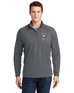 Sport-Tek® Sport-Wick® Stretch 1/2-Zip Pullover - Embroidery -Charcoal Gray Heather