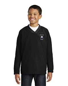 Sport-Tek® Youth V-Neck Raglan Wind Shirt - Embroidery 